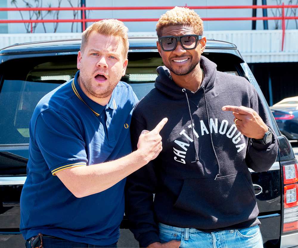 Usher and James Corden