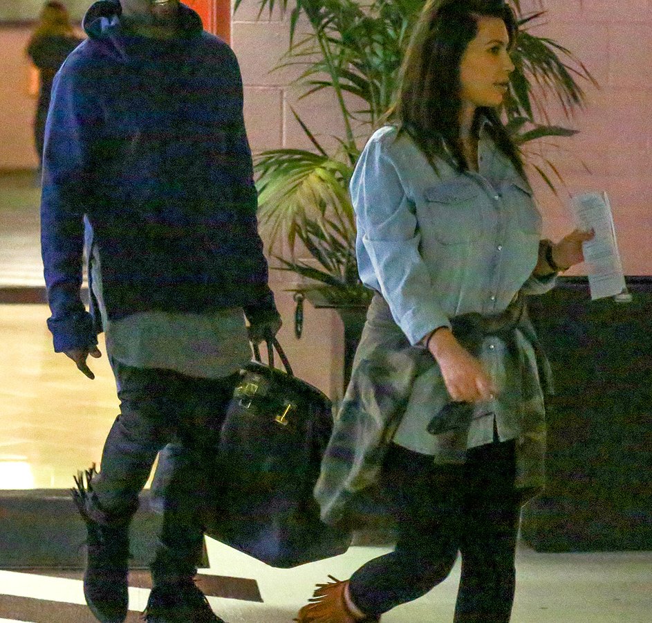 Kim Kardashian, Kanye West and baby North step out