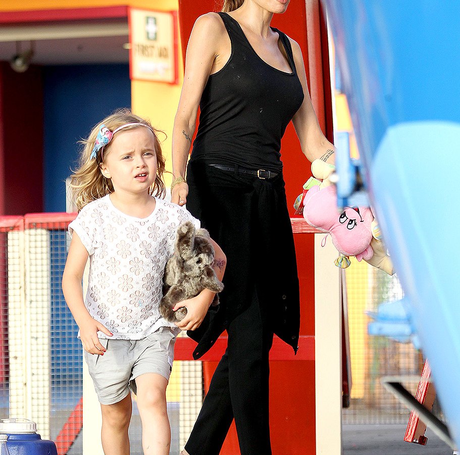 Angelina Jolie takes her children to Luna Park in Sydney Australia