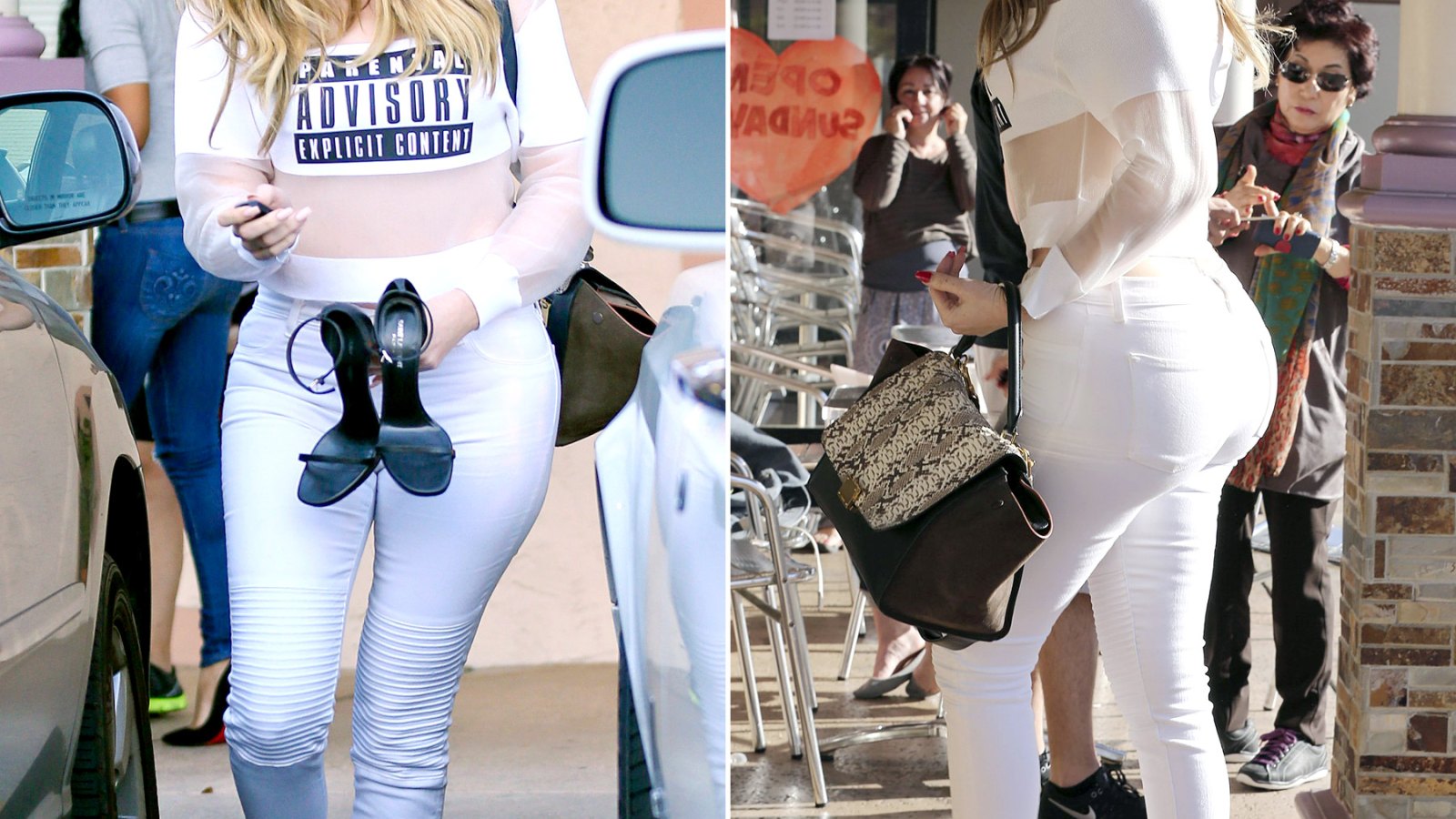 Khloe Kardashian gets her nails done on March 20, 2014