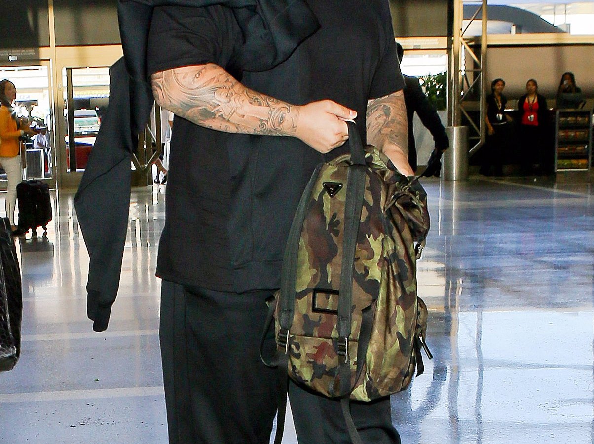 Rob Kardashian at the airport in Los Angeles on May 18, 2014