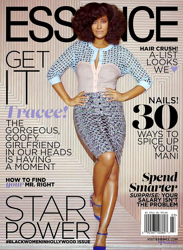 Tracee Ellis Ross on the March 2015 cover of Essence magazine.