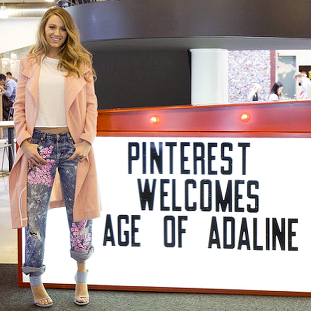 Blake Lively on boyfriend jeans at a Pinterest event for her new movie