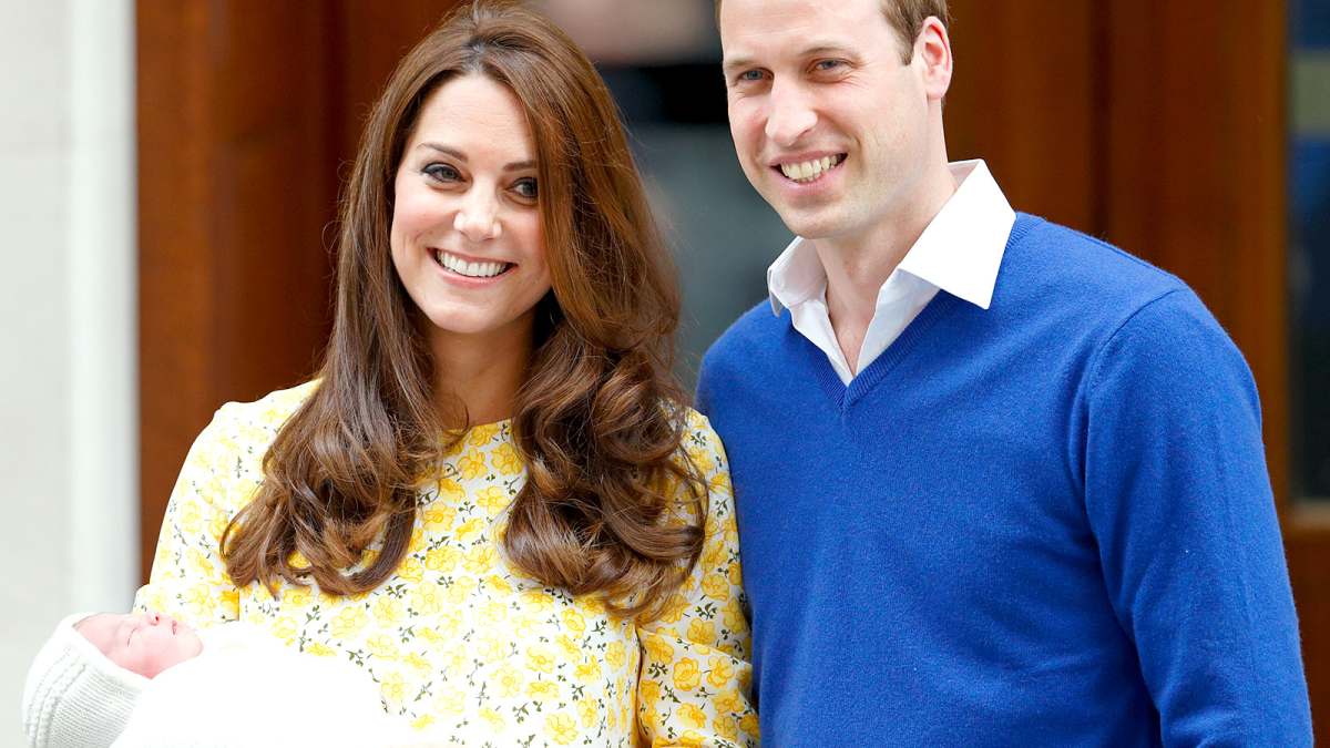 Kate Middleton and Prince William leave the Lindo Wing on May 2, 2015.