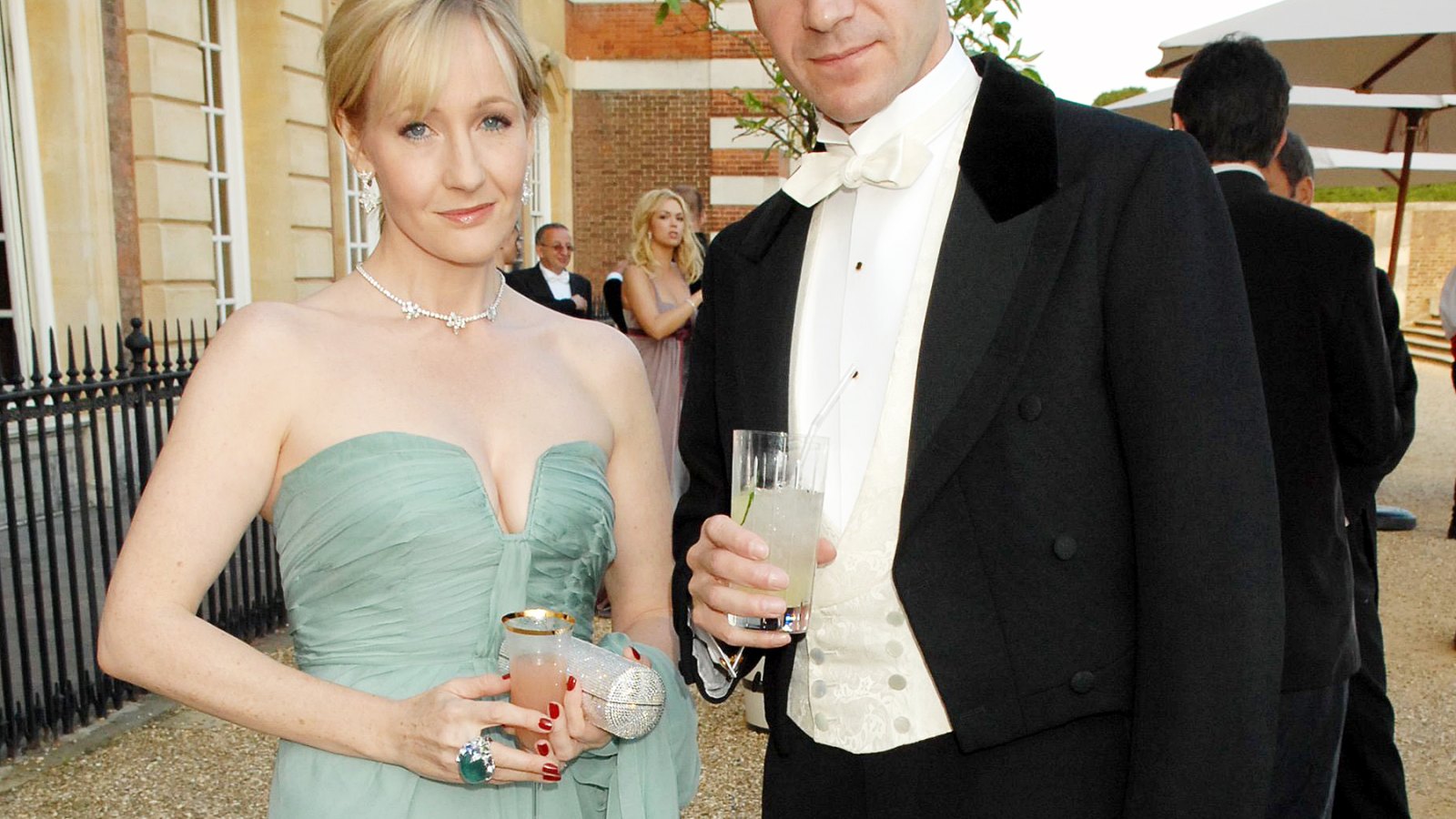 J.K. Rowling and Ralph Fiennes