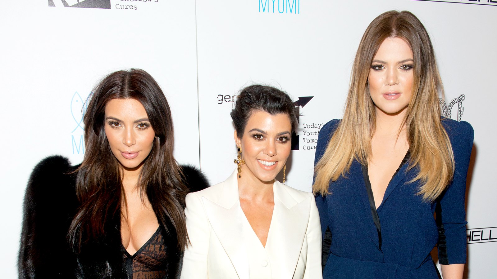 Kim Kardashian, Kourtney Kardashian and Khloe Kardashian attend the Generation NXT Charity Benefit at 1OAK on February 16, 2014 in New York City.