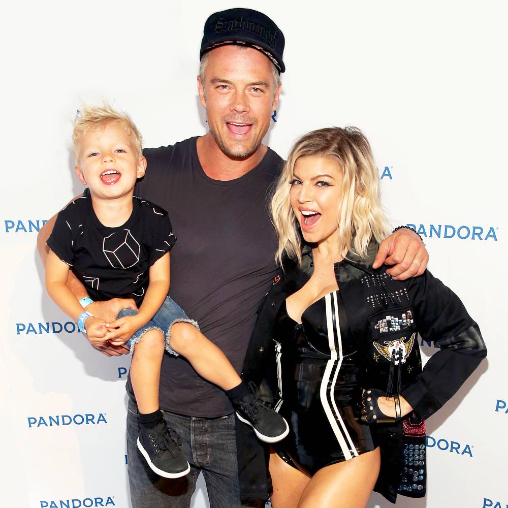 Josh Duhamel and Fergie with their son Axl attend Pandora Summer Crush at LA Live on August 13, 2016 in Los Angeles, California.