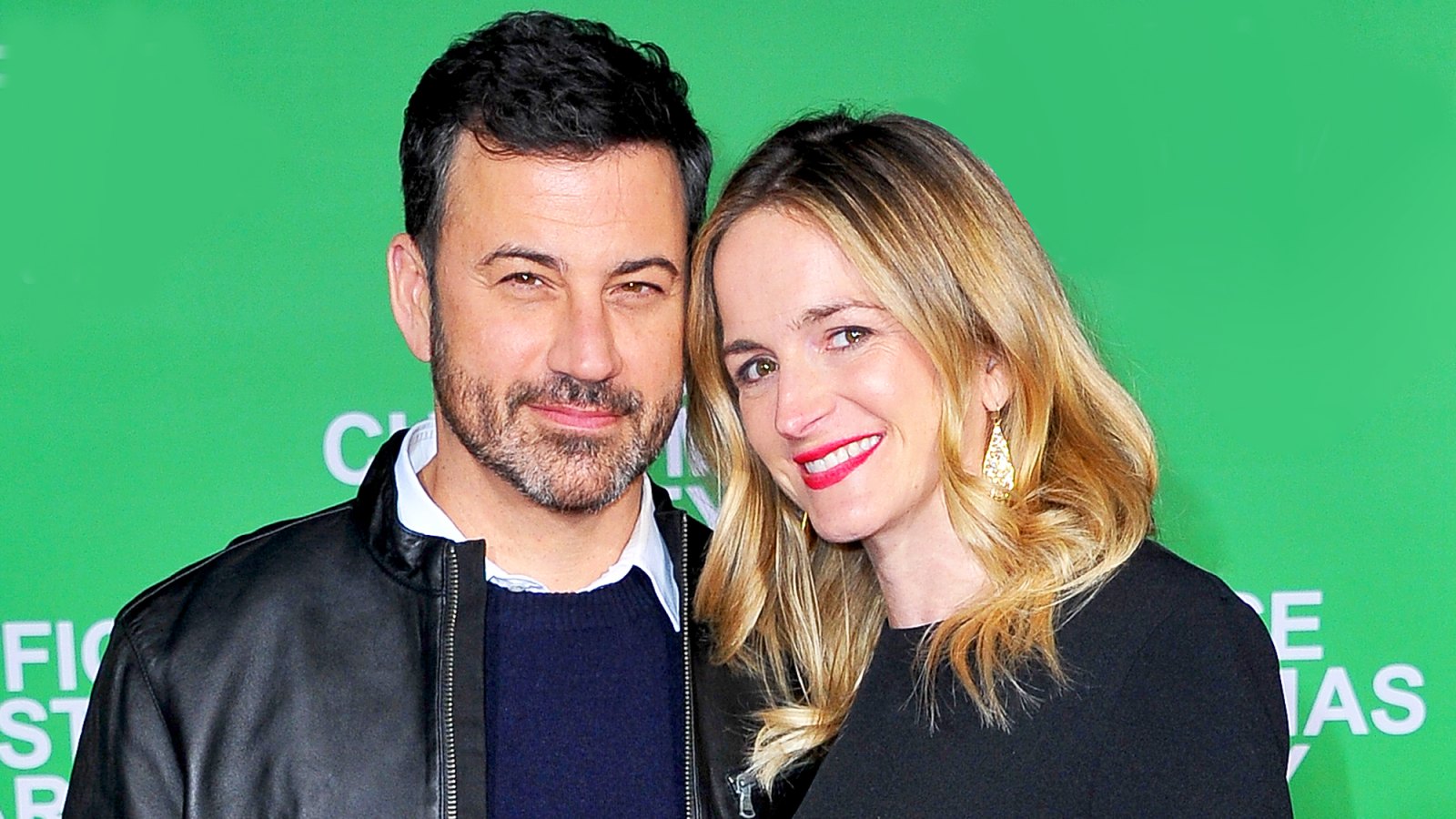 Jimmy Kimmel and wife Molly McNearney attend the premiere of "Office Christmas Party" at Regency Village Theatre in Westwood, California.
