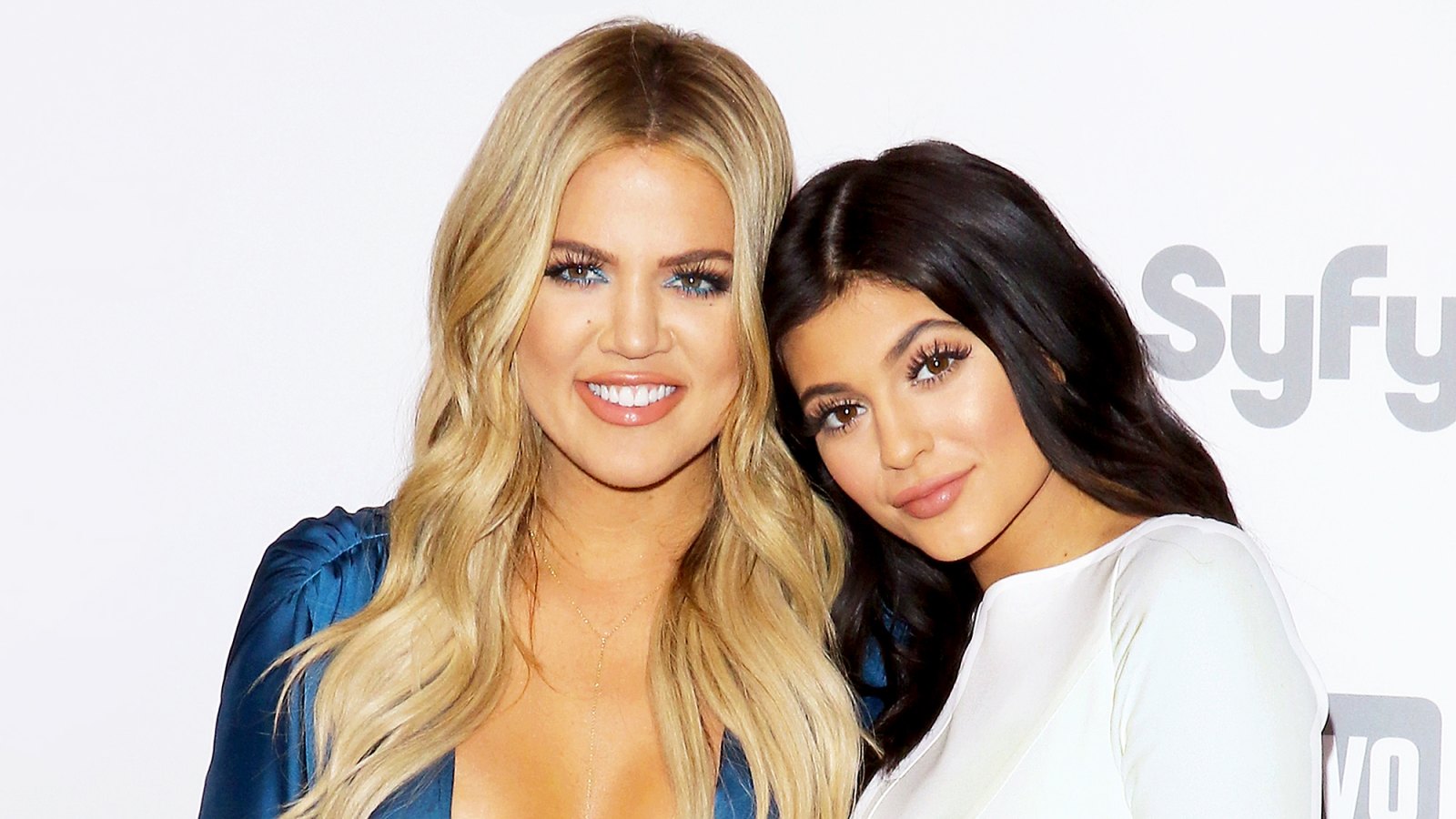 Khloe Kardashian and Kylie Jenner attend the 2015 NBCUniversal Cable Entertainment Upfront at The Jacob K. Javits Convention Center in New York City.