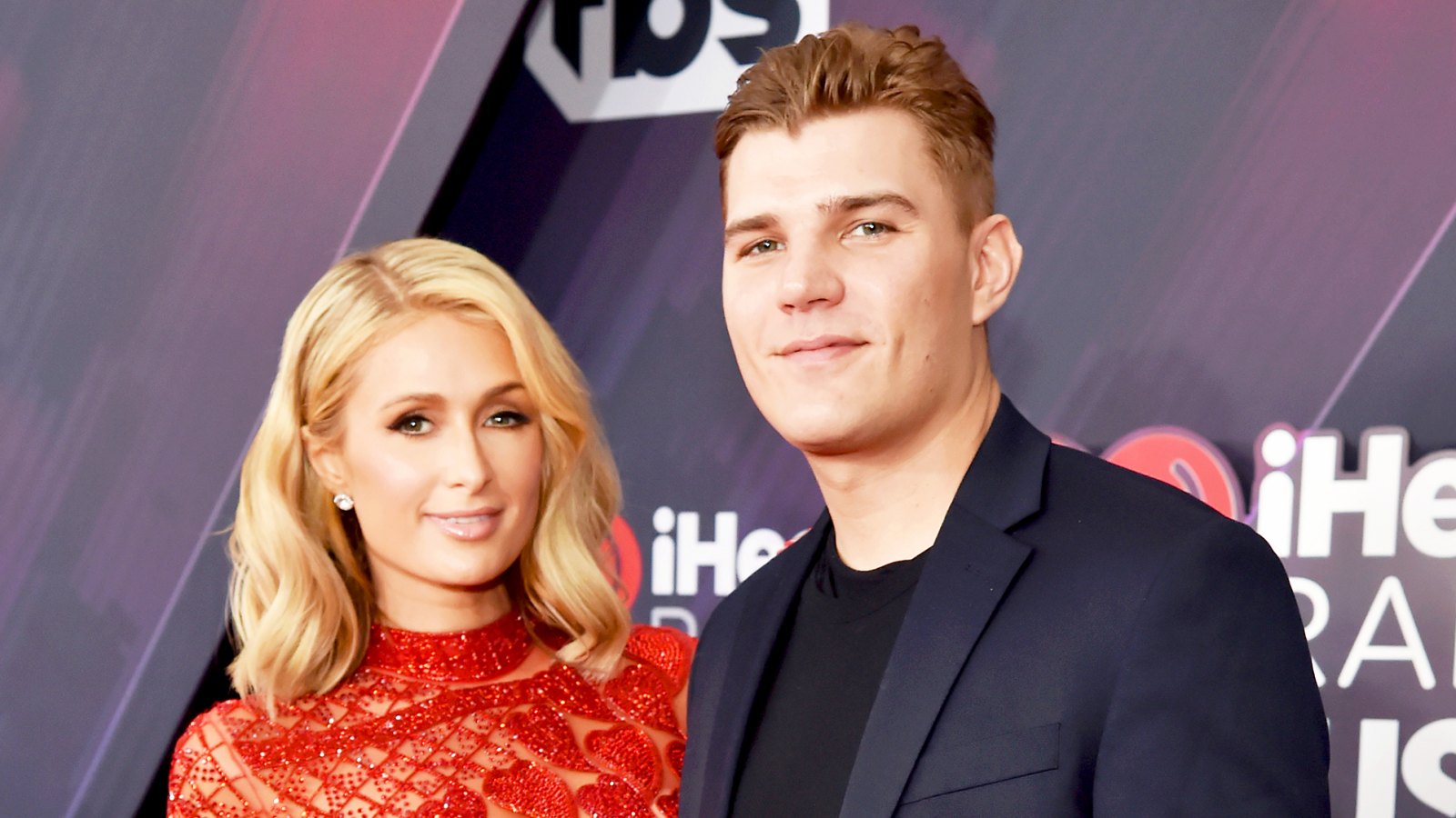 Paris Hilton and Chris Zylka arrive at the 2018 iHeartRadio Music Awards at The Forum in Inglewood, California.