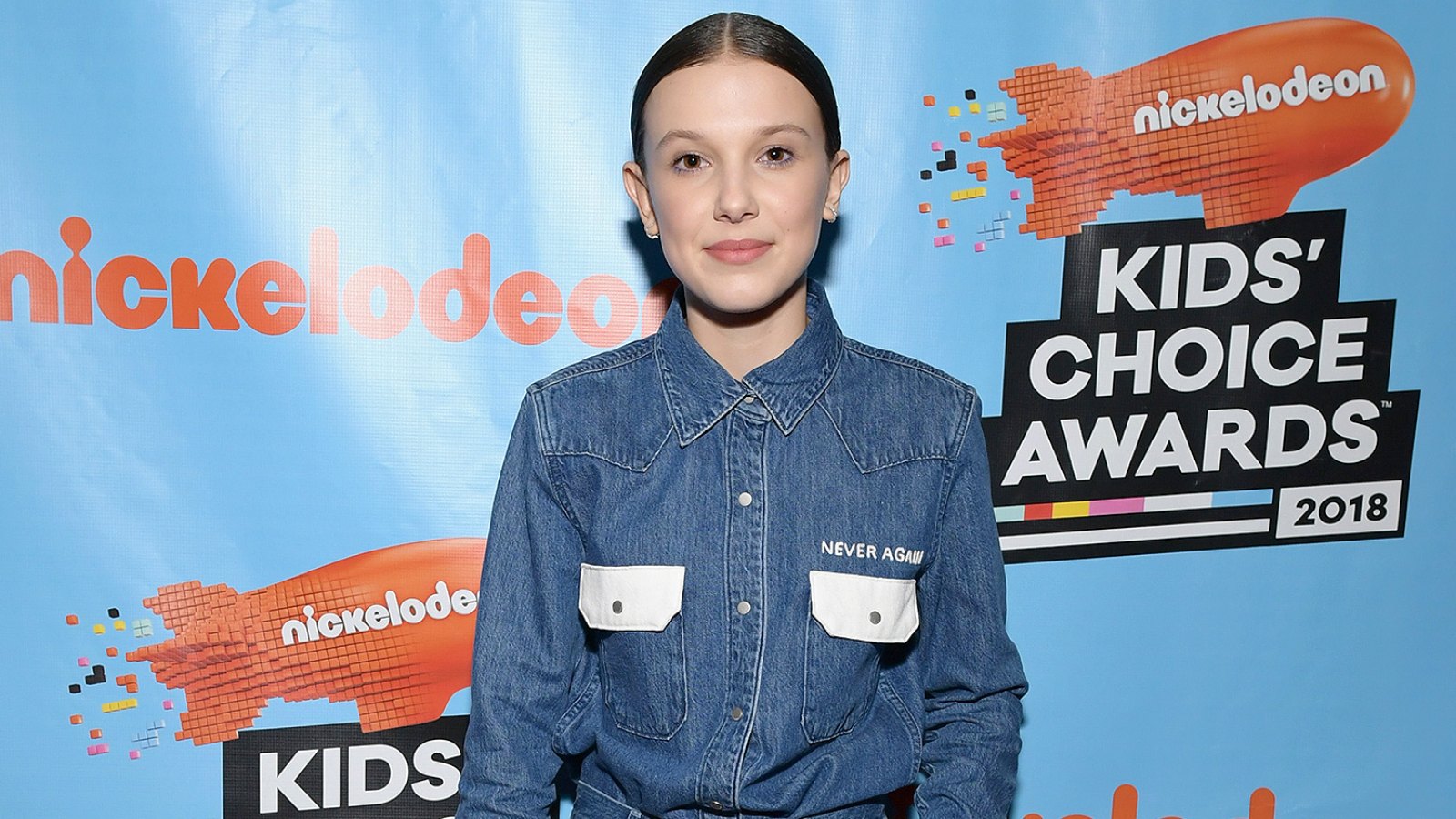 Millie Bobby Brown, March For Our Lives, Shirt, Favorite TV Actress, Nickelodeon's 2018 Kids' Choice Awards