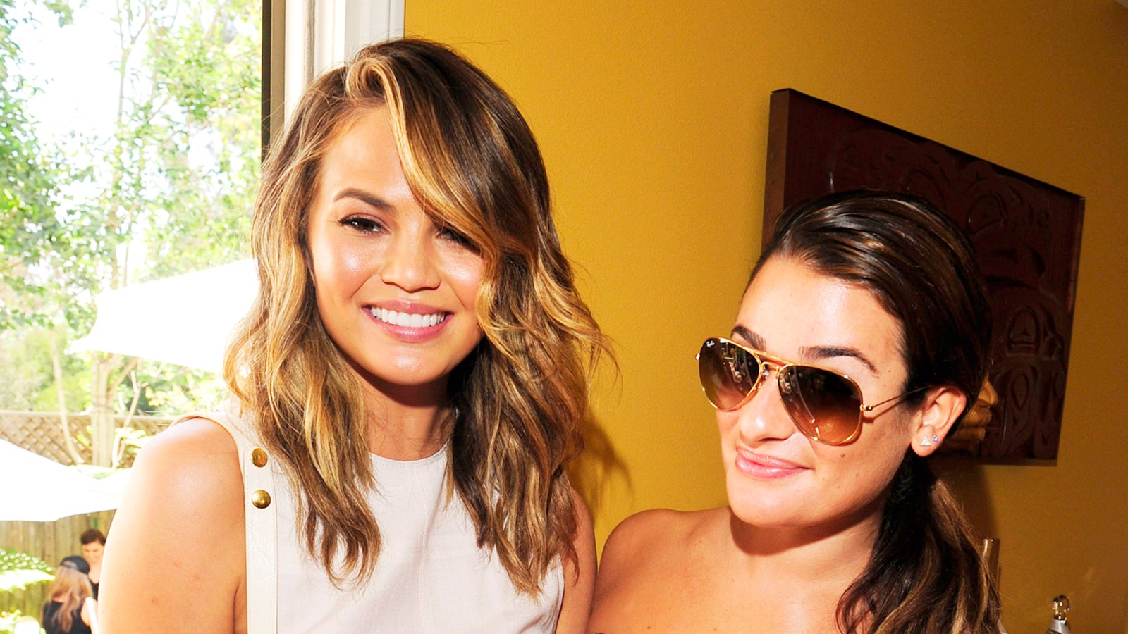 Chrissy Teigen and Lea Michele attend the 2014 Jen Klein Day of Indulgence Party in Los Angeles, California.