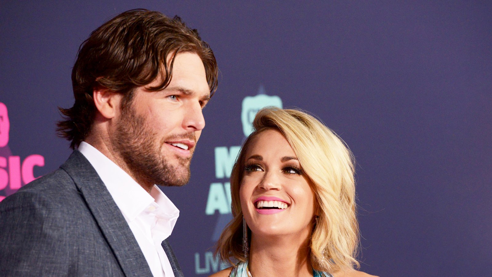 Carrie Underwood and Mike Fisher attend the 2016 CMT Music awards at the Bridgestone Arena in Nashville, Tennessee.