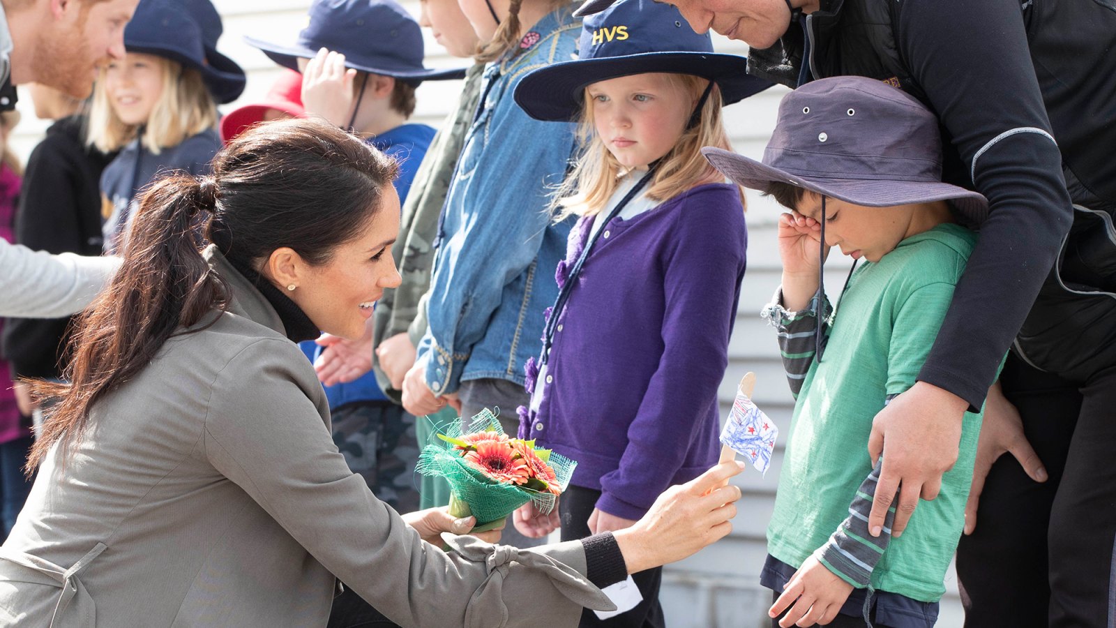 Meghan, Duchess of Sussex meets children