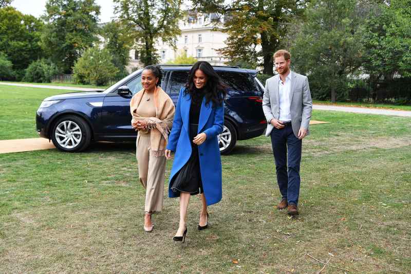 relationship Meghan, Duchess of Sussex (C) arrives with her mother Doria Ragland (L) and Prince Harry, Duke of Sussex
