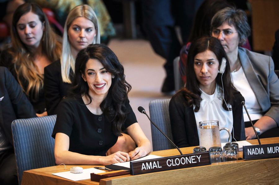 Amal Clooney Does Lawyer-Chic in a Short-Sleeve LBD
