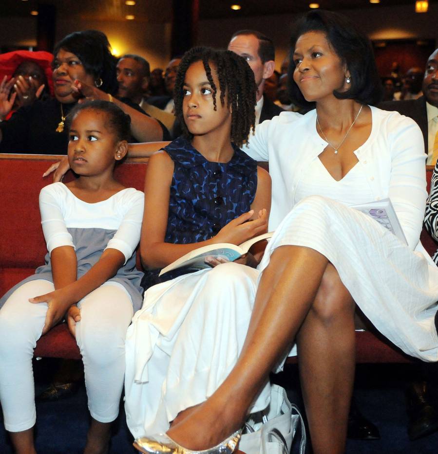 Sasha Obama, Malia Obama and Michelle Obama Obama Family Gallery