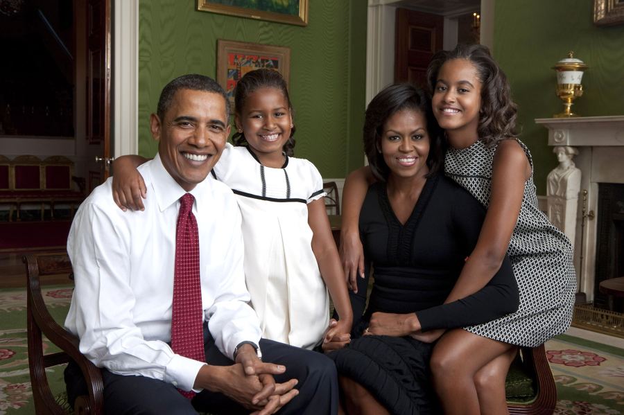 Barack Obama, daughter Malia Obama, first lady Michelle Obama and daughter Sasha Obama Obama Family Gallery