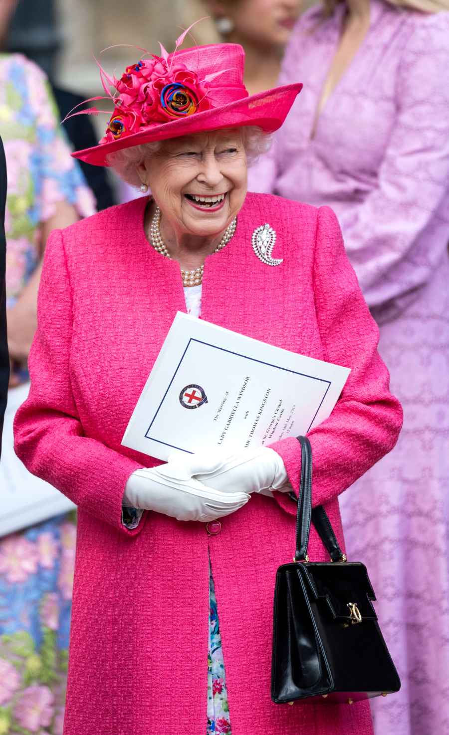 Queen Elizabeth II attends the wedding of Lady Gabriella Windsor