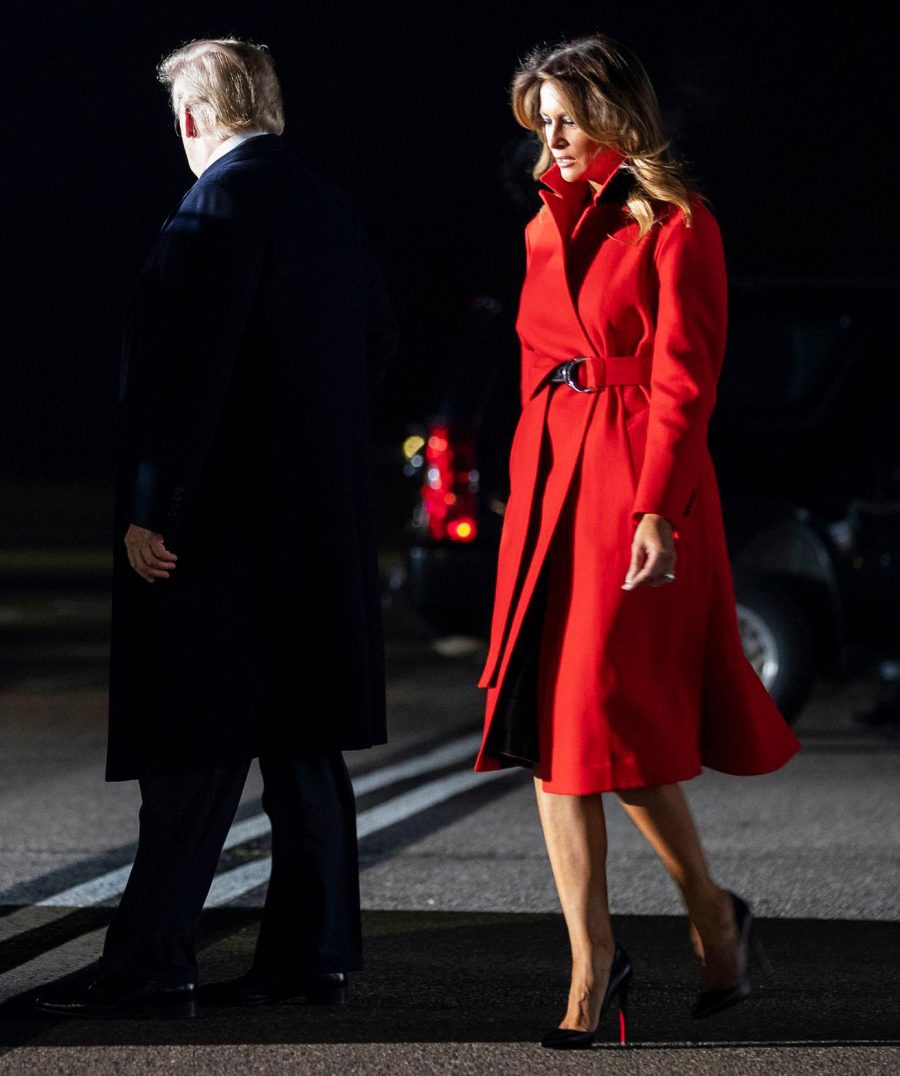 Melania Trump Red Coat December 2, 2019