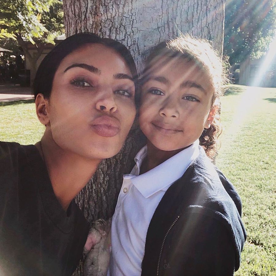 Kim Kardashian and North Selfie Before School