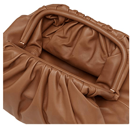 BOKPLD Womens Pouch Dumpling Handbag (Brown)