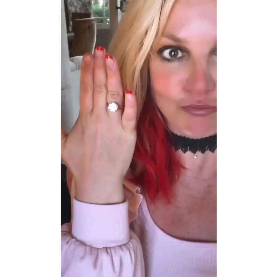Britney Spears and Sam Asghari Engaged Ring Instagram 02