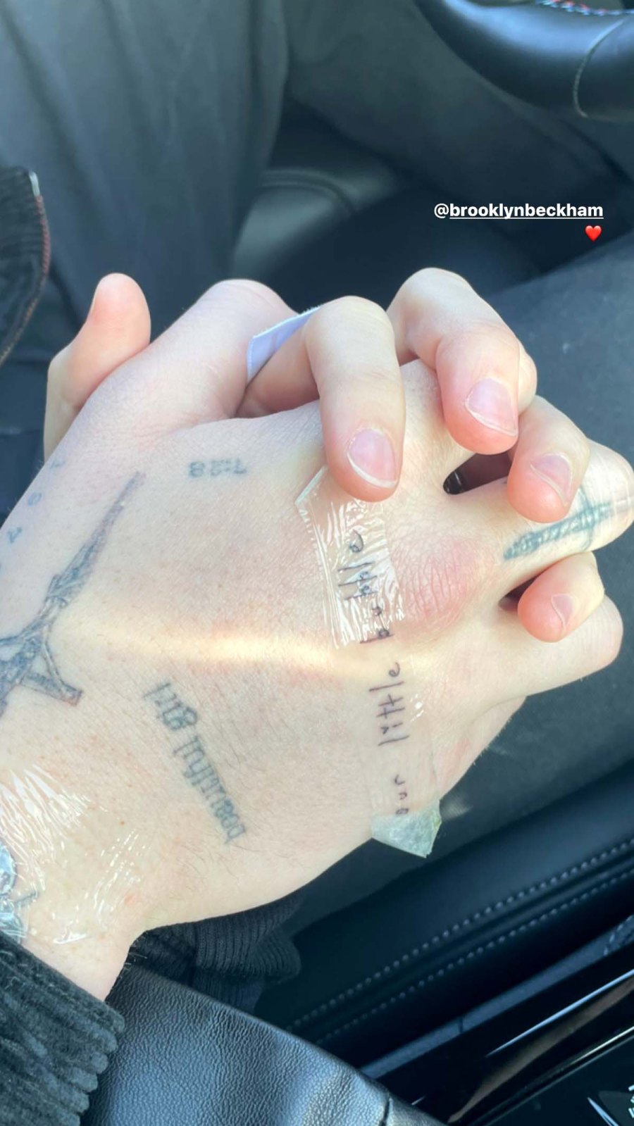 Another One Brooklyn Beckham Gets Dainty Tattoo Fiancee Nicola Peltz