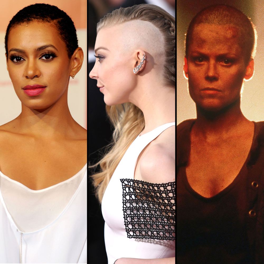 Stars With Shaved Heads Solange, Natalie Dormer, Sigourney Weaver