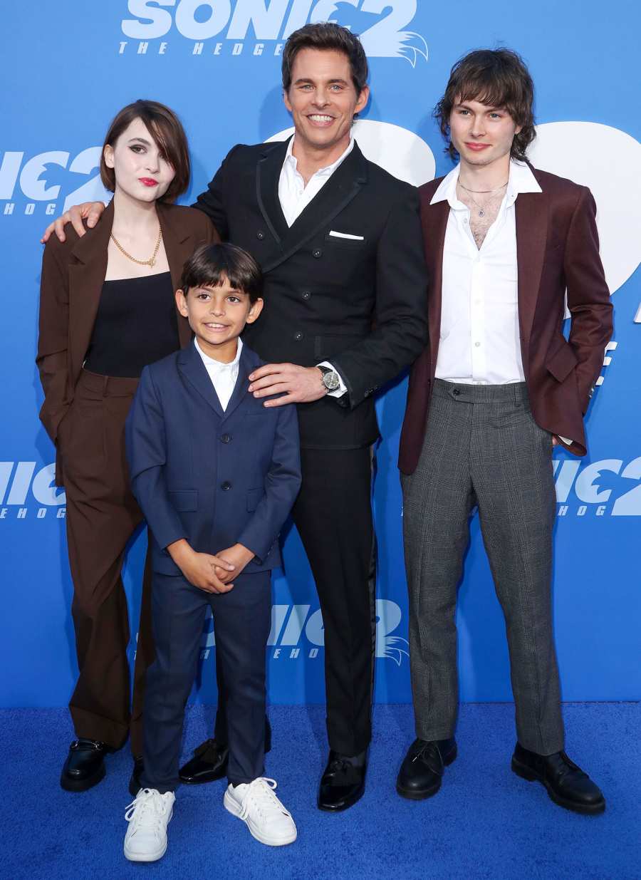 James Marsden Brings 3 Kids Sonic Hedgehog 2 Premiere Family Photos