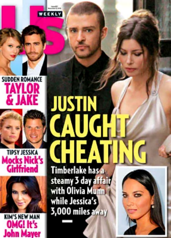 Justin Timberlake Cheated on Jessica Biel With Actress Olivia Munn 2010