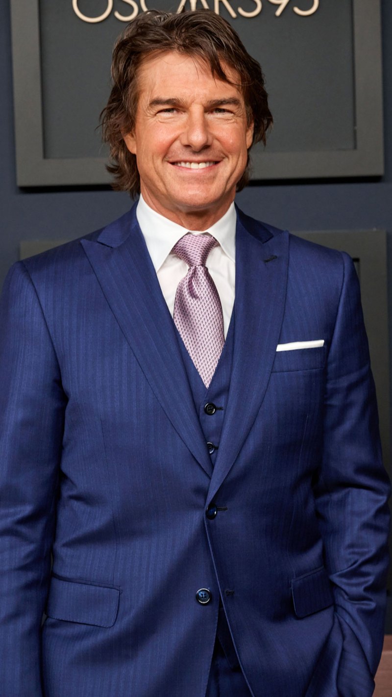 Tom Cruise Shows Off Long Hair smile