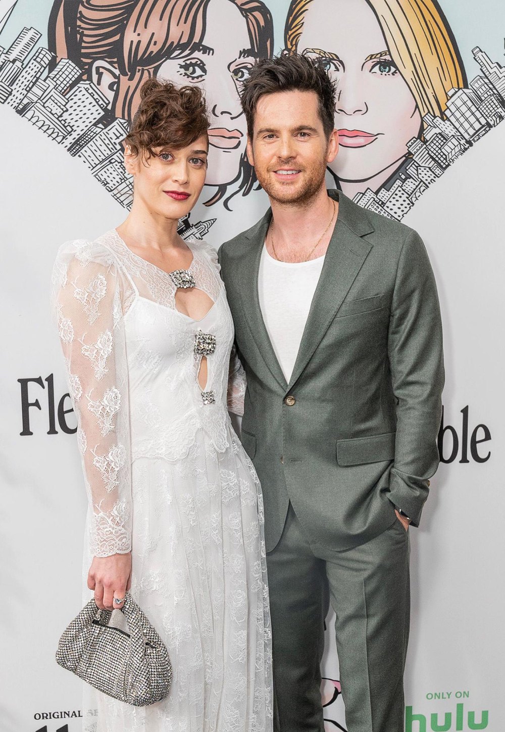 Lizzy Caplan and Tom Riley s Relationship Timeline- Inside Their Low-Key Romance-179 Lizzy Caplan wearing dress by Christopher Kane and Tom Riley attend Hulu FX's Fleishman Is In Trouble at Carnegie Hall FX's 'Fleishman In Trouble' TV show premiere