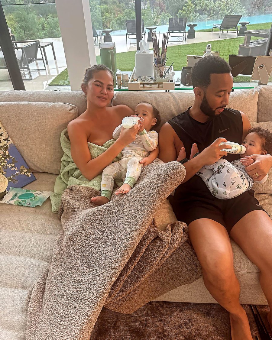 Chrissy Teigen Instagram They Team Up At Feeding Time Just Like Us
