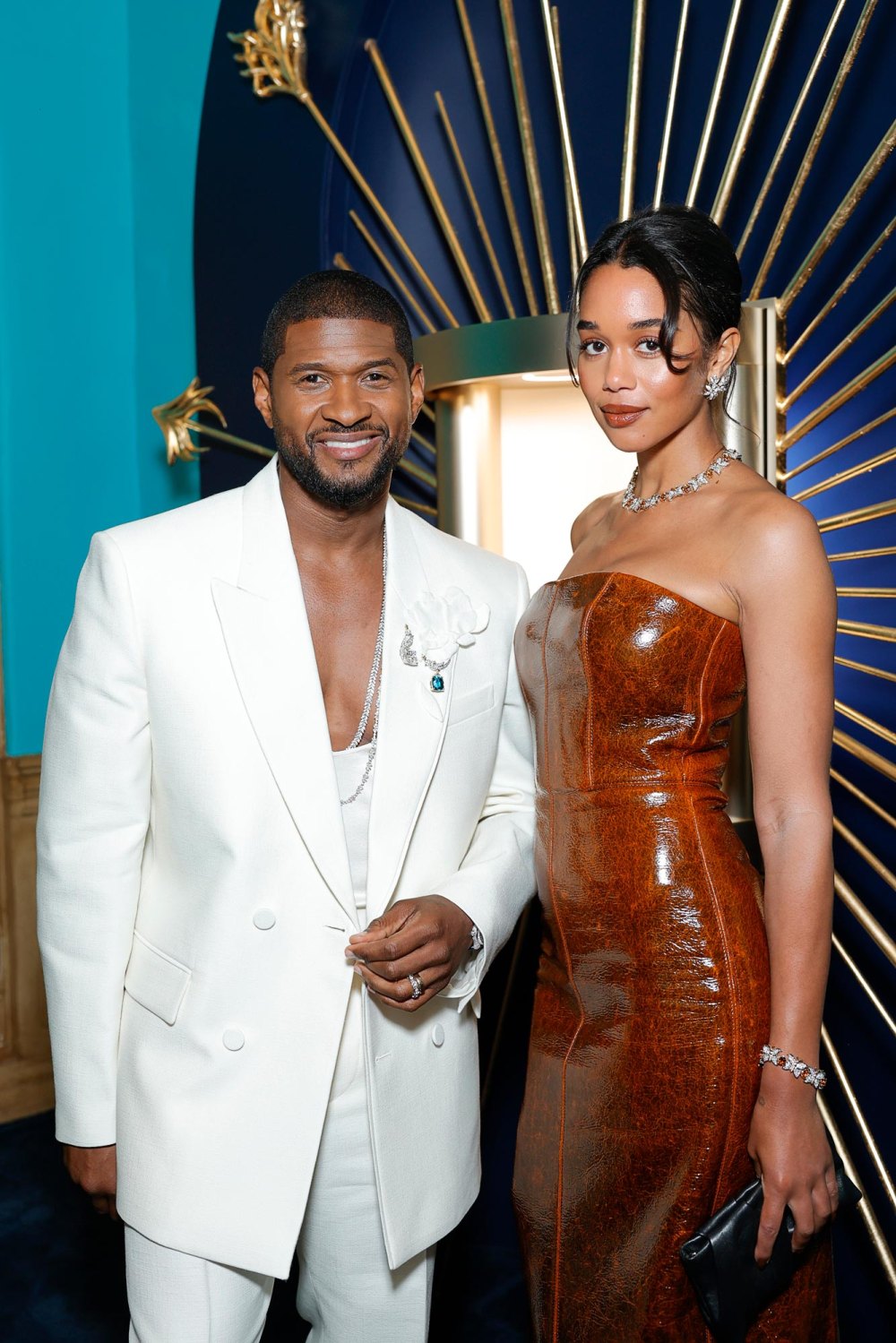 GettyImages 2150240479 Usher and Laura Harrier