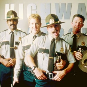 Jay Chandrasekhar, Steve Lemme, Paul Soter, Erik Stolhanske and Kevin Heffernan in Super Troopers