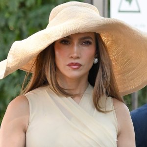 LONDON, ENGLAND - JULY 12: Jennifer Lopez, wearing Ralph Lauren, attends day fourteen of the 2026 Wimbledon Tennis Championships at the All England Lawn Tennis and Croquet Club on July 12, 2026 in London, England. (Photo by Karwai Tang/WireImage)