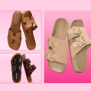 Brown, Tan and Tortoiseshell sandals