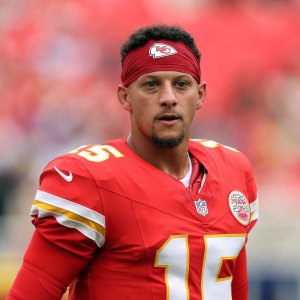 GettyImages-2290632501 Brittany Mahomes and Kids Support Husband Patrick Mahomes at Preseason Game
