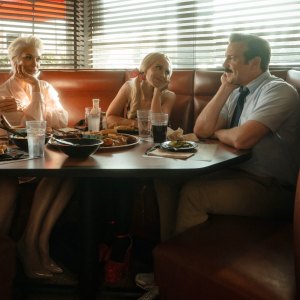 Jeremy Swift, Hannah Waddingham, Juno Temple and Jason Sudeikis in Ted Lasso season 4