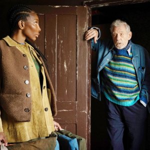 Michaela Coel, Ian McKellen in The Christophers