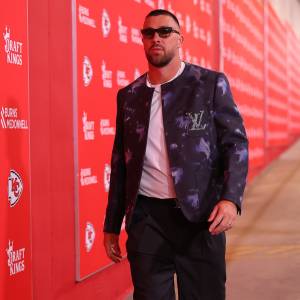 Travis Kelce Rocks $5K Louis Vuitton Jacket at Chiefs Game