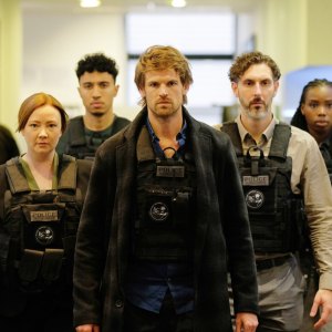 Kerrie Hayes, Reda Elazouar, Benjamin Wainwright, Blake Harrison and Shaniqua Okwok in Maigret