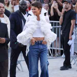 Zendaya attends Louis Vuitton during Day Nine of Paris Fashion Week - Womenswear Spring/Summer 2027 on October 06, 2026 in Paris, France.