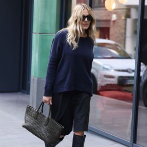 Sienna Miller seen wearing Dune London on October 16, 2026 in London, England.