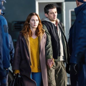 Emily Blunt and Josh O'Connor in Disclosure Day