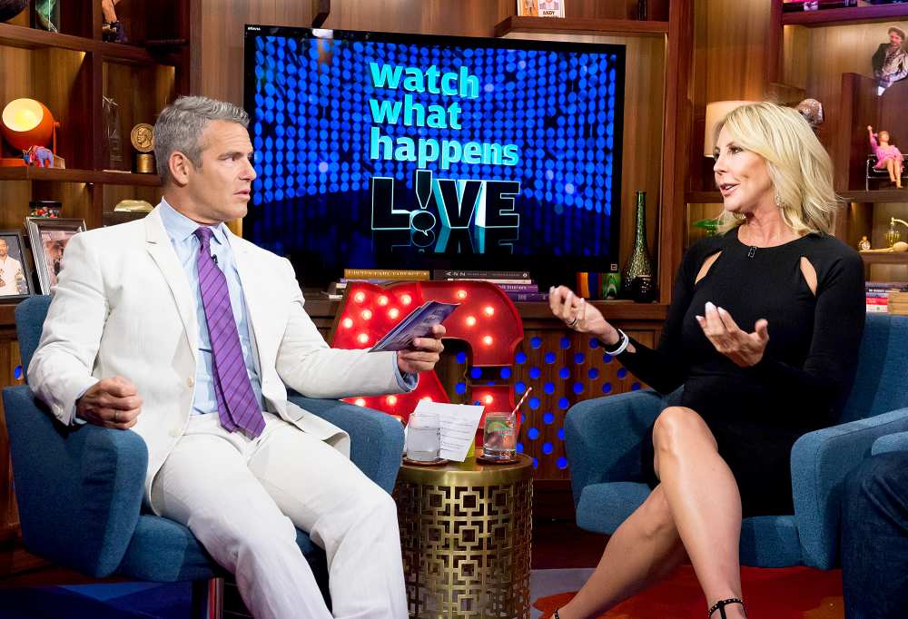 Andy Cohen with Vicki Gunvalson.