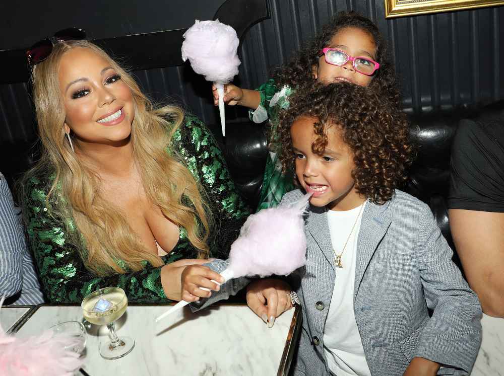 Mariah Carey and her children Moroccan and Monroe