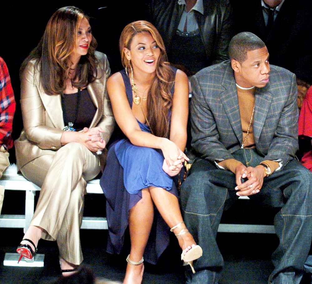 Tina Knowles, Beyonce and Jay Z