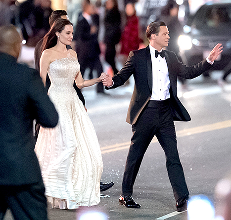 Angelina Jolie and Brad Pitt street